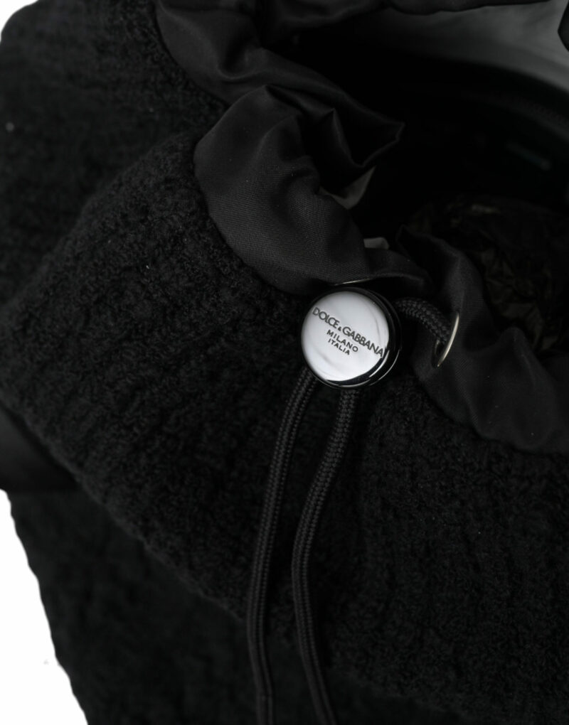 Dolce & Gabbana Elegant Tricot Wool-Blend Backpack in Black - Image 7