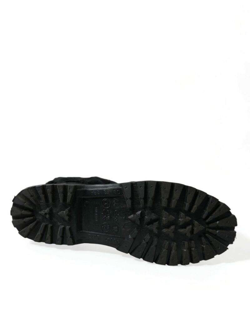 Dolce & Gabbana Sleek Black Shearling Mid Calf Boots - Image 6