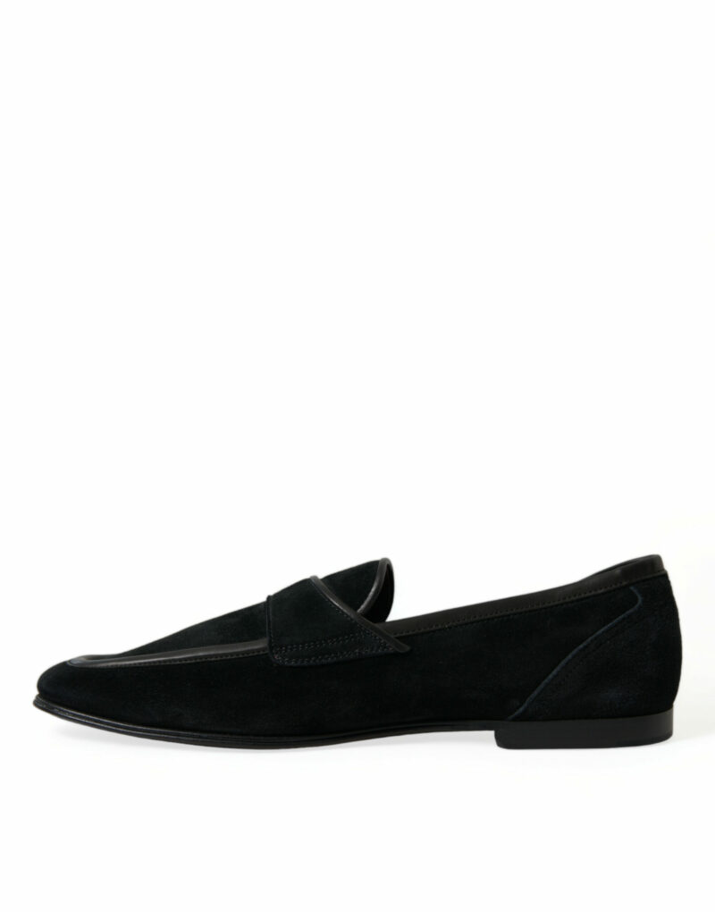 Dolce & Gabbana Elegant Velvet Black Loafers for Men - Image 5