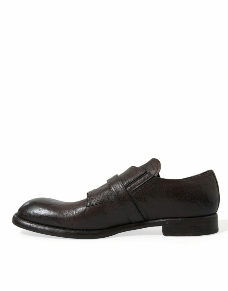 Dolce & Gabbana Elegant Triple Buckle Leather Dress Shoes - Image 5