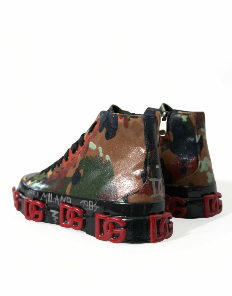 Dolce & Gabbana Multicolor High-Top Sneakers with Luxe Appeal - Image 4