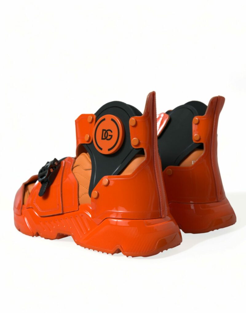 Dolce & Gabbana Orange Breezy High-Top Sneakers Charm - Image 4