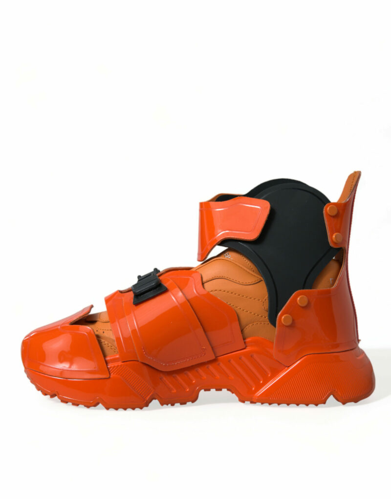 Dolce & Gabbana Orange Breezy High-Top Sneakers Charm - Image 5