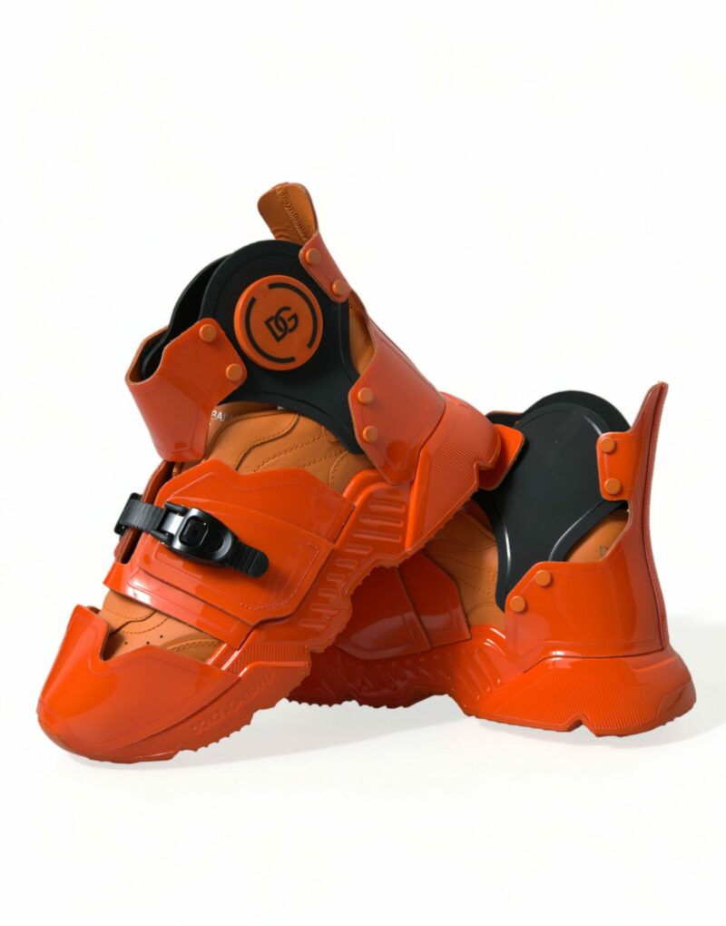 Dolce & Gabbana Orange Breezy High-Top Sneakers Charm - Image 7
