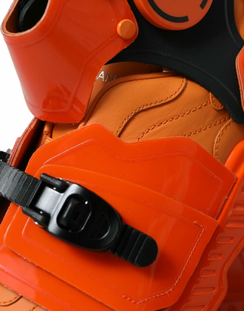 Dolce & Gabbana Orange Breezy High-Top Sneakers Charm - Image 8