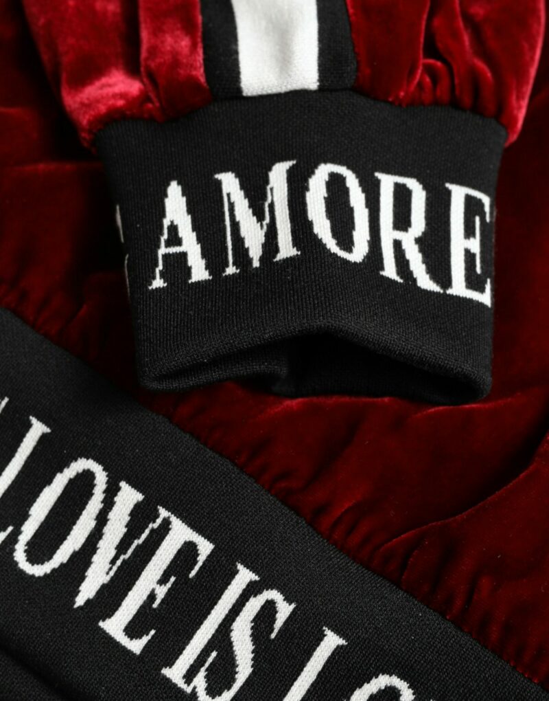 Dolce & Gabbana Elegant Burgundy Silk-Blend Sweater - Image 6