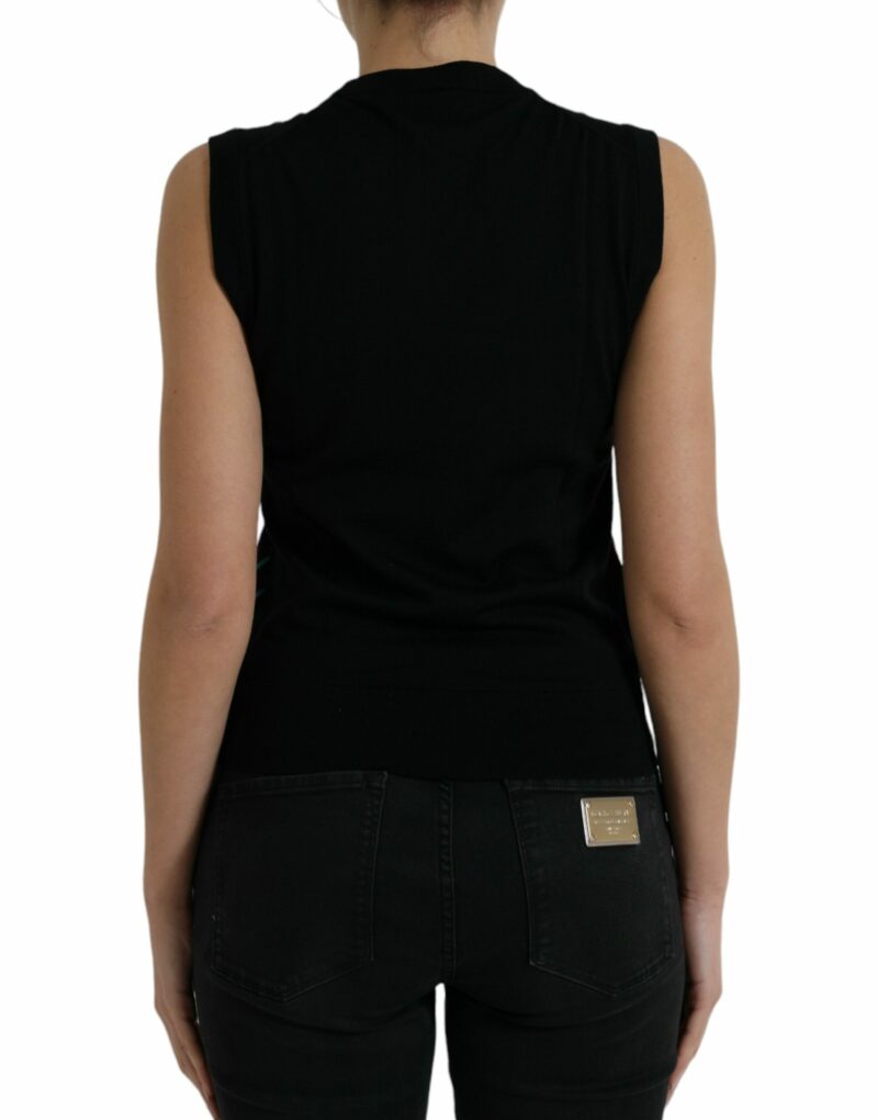 Dolce & Gabbana Elegant Jungle Print Crew Neck Tank Top - Image 3