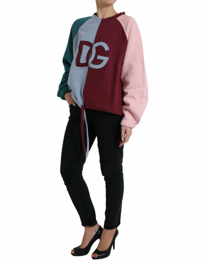 Dolce & Gabbana Multicolor Cotton Crew Neck Sweater - Image 2