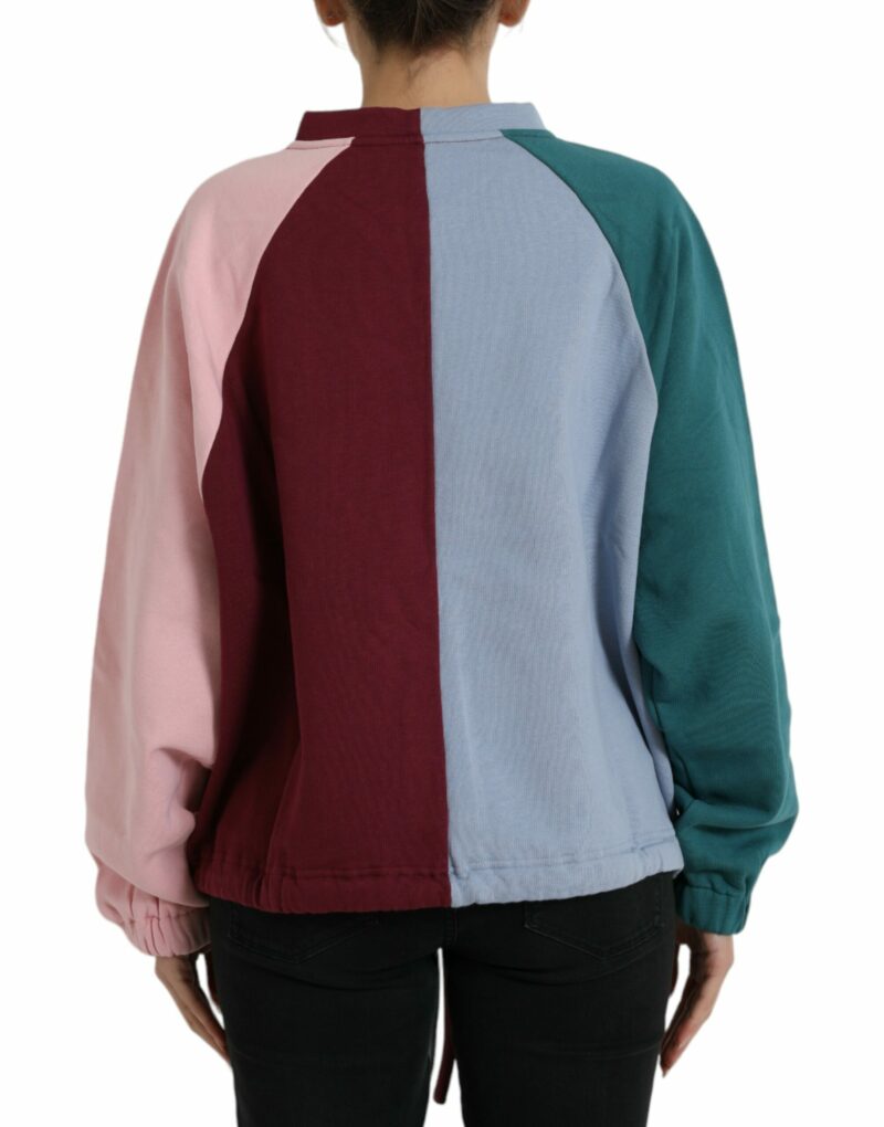 Dolce & Gabbana Multicolor Cotton Crew Neck Sweater - Image 3