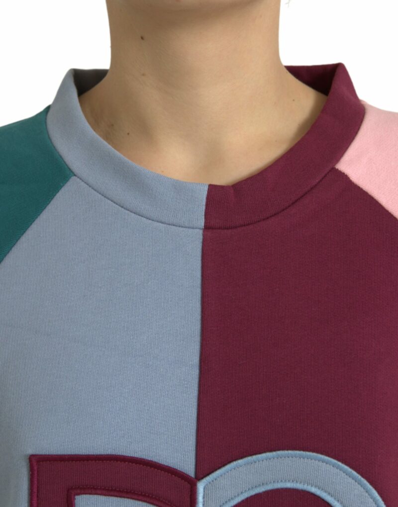Dolce & Gabbana Multicolor Cotton Crew Neck Sweater - Image 4