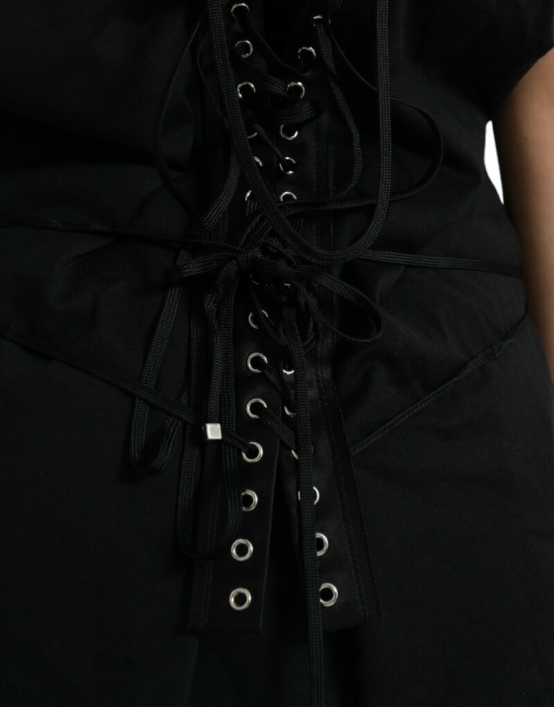 Dolce & Gabbana Elegant Black Round Neck Tank Top - Image 5