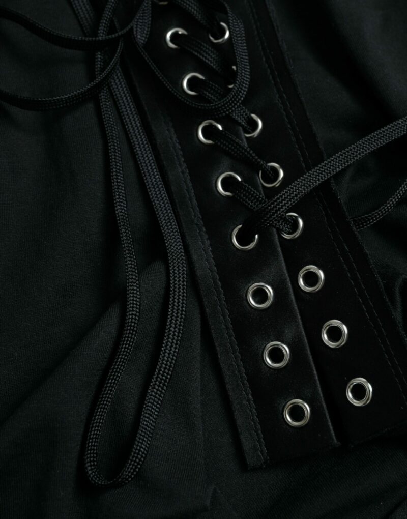Dolce & Gabbana Elegant Black Round Neck Tank Top - Image 7