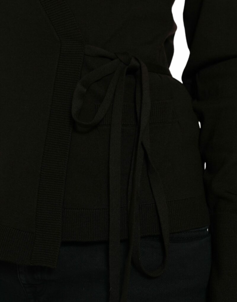 Dolce & Gabbana Elegant Black Virgin Wool Cardigan - Image 5