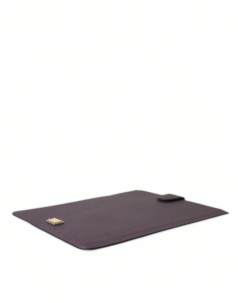Dolce & Gabbana Elegant Leather Tablet Pouch in Rich Brown - Image 3