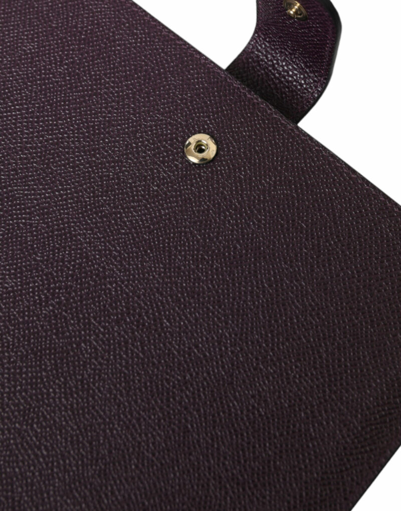 Dolce & Gabbana Elegant Leather Tablet Pouch in Rich Brown - Image 6
