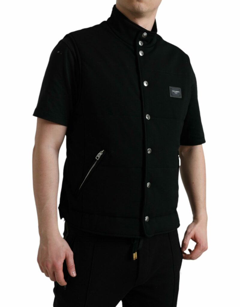 Dolce & Gabbana Elegant Black Sleeveless Vest Jacket - Image 2