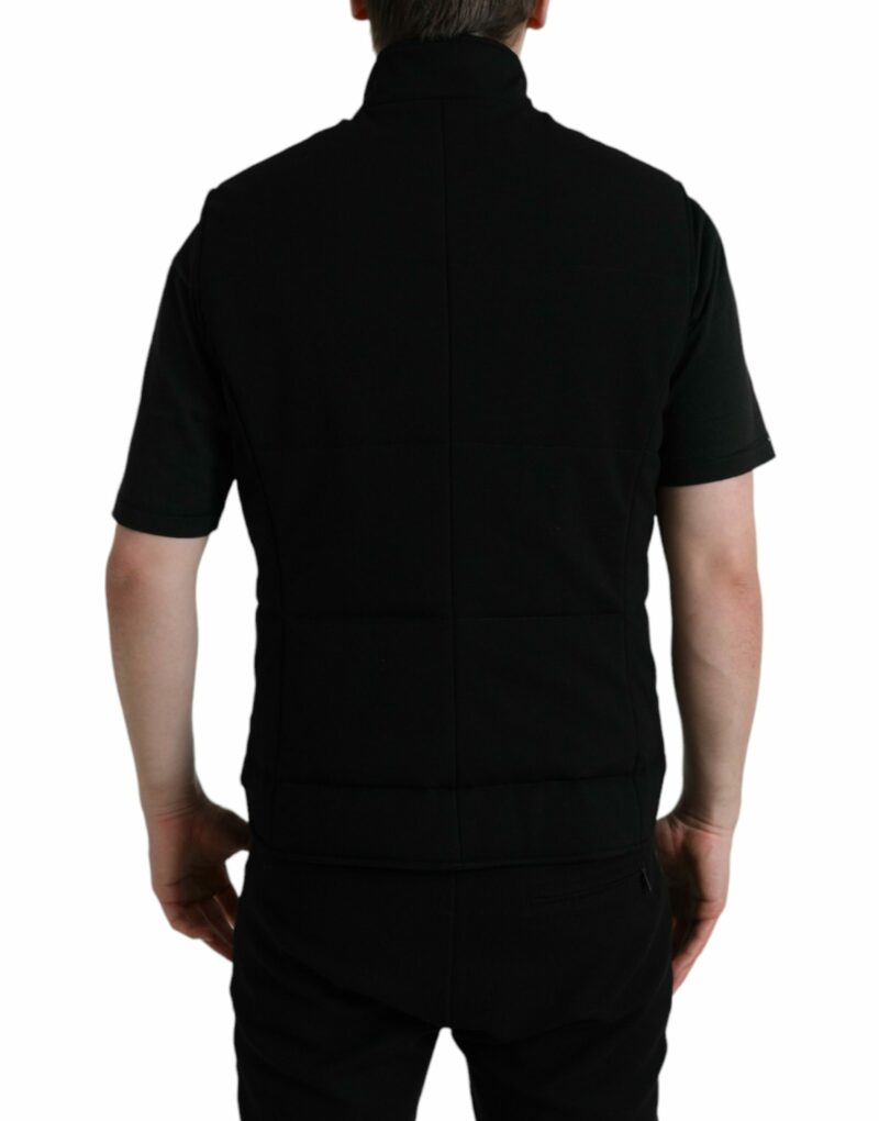 Dolce & Gabbana Elegant Black Sleeveless Vest Jacket - Image 3