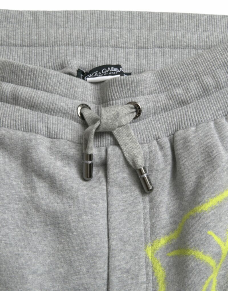 Dolce & Gabbana Chic Grey Skinny Cotton Joggers - Image 5
