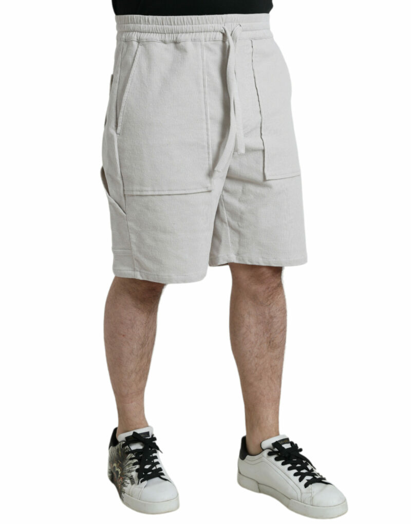Dolce & Gabbana Beige Cotton Corduroy Men's Bermuda Shorts - Image 2
