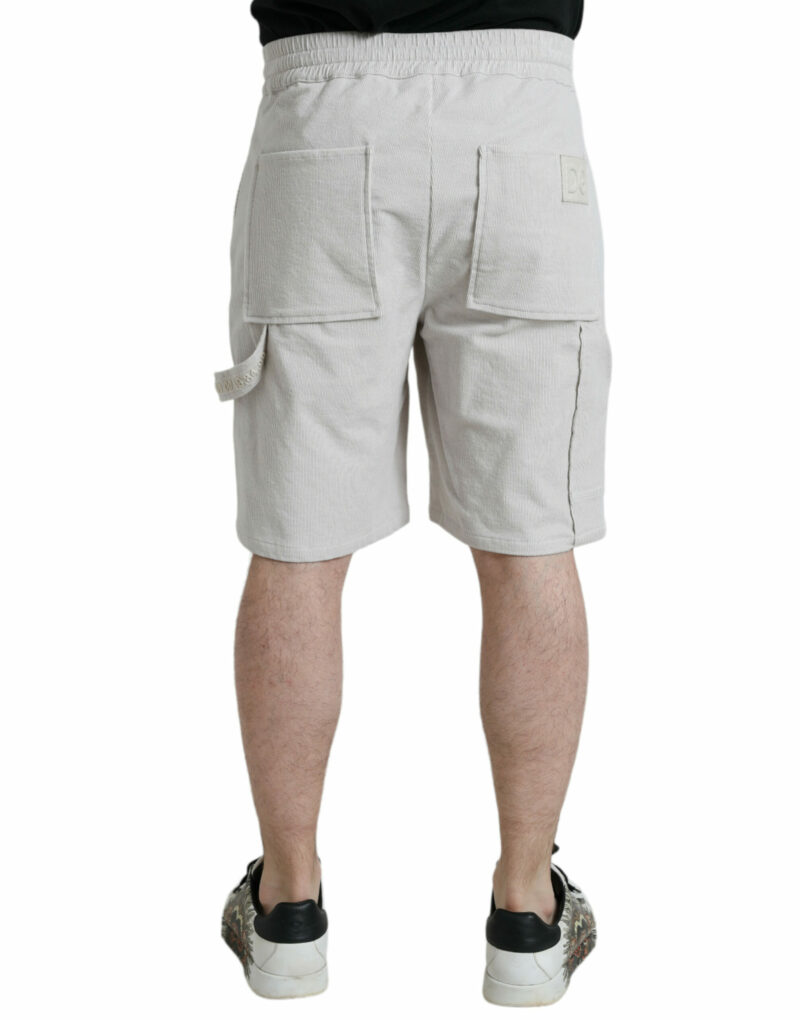 Dolce & Gabbana Beige Cotton Corduroy Men's Bermuda Shorts - Image 3