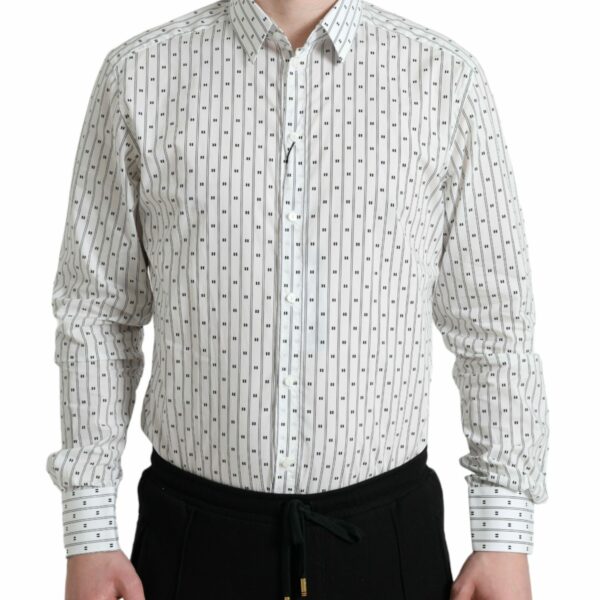 Dolce & Gabbana Elegant White Cotton Slim Fit Dress Shirt
