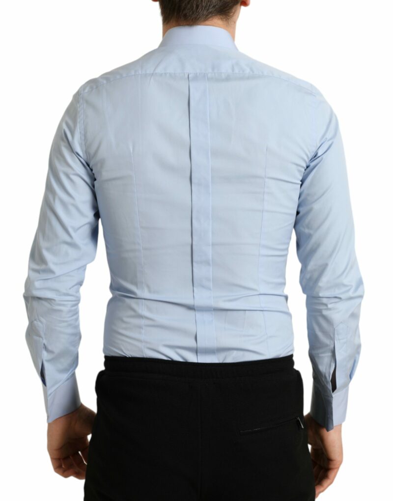 Dolce & Gabbana Elegant Slim Fit Sky Blue Dress Shirt - Image 3