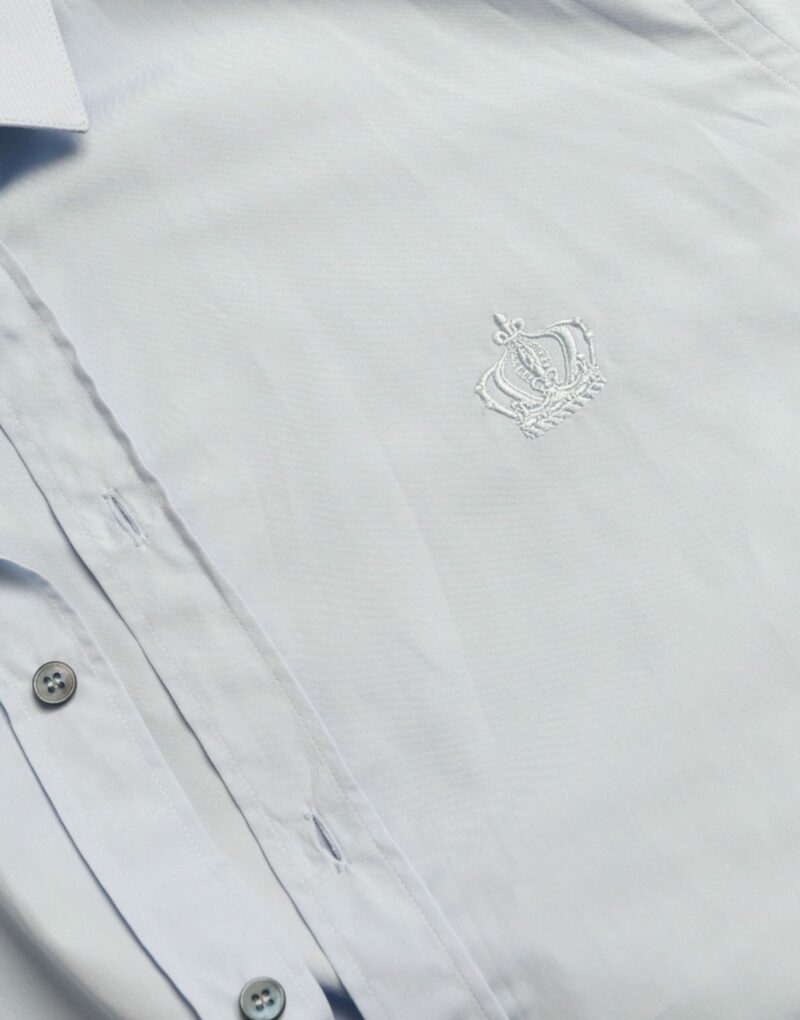 Dolce & Gabbana Elegant Slim Fit Sky Blue Dress Shirt - Image 7