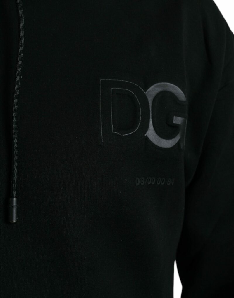 Dolce & Gabbana Elegant Black Hooded Pullover Sweater - Image 5