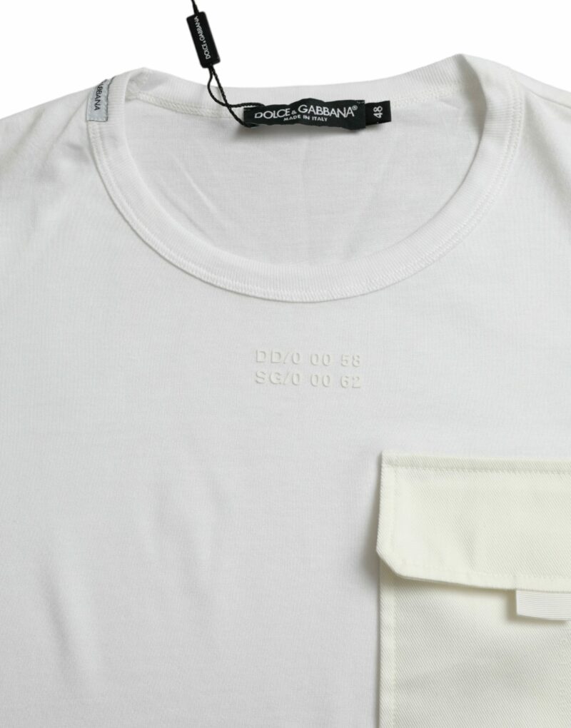 Dolce & Gabbana Elegant White Crew Neck Cotton Tee - Image 3