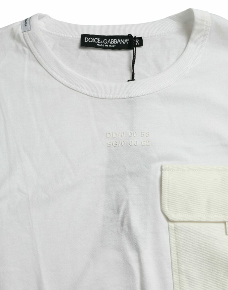 Dolce & Gabbana Elegant White Crew Neck Cotton Tee - Image 3