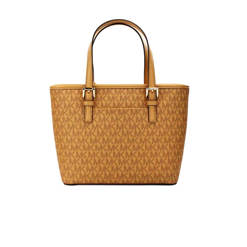 Michael Kors Jet Set Cider PVC Leather XS Carryall Top Zip Tote Bag Purse - Image 3