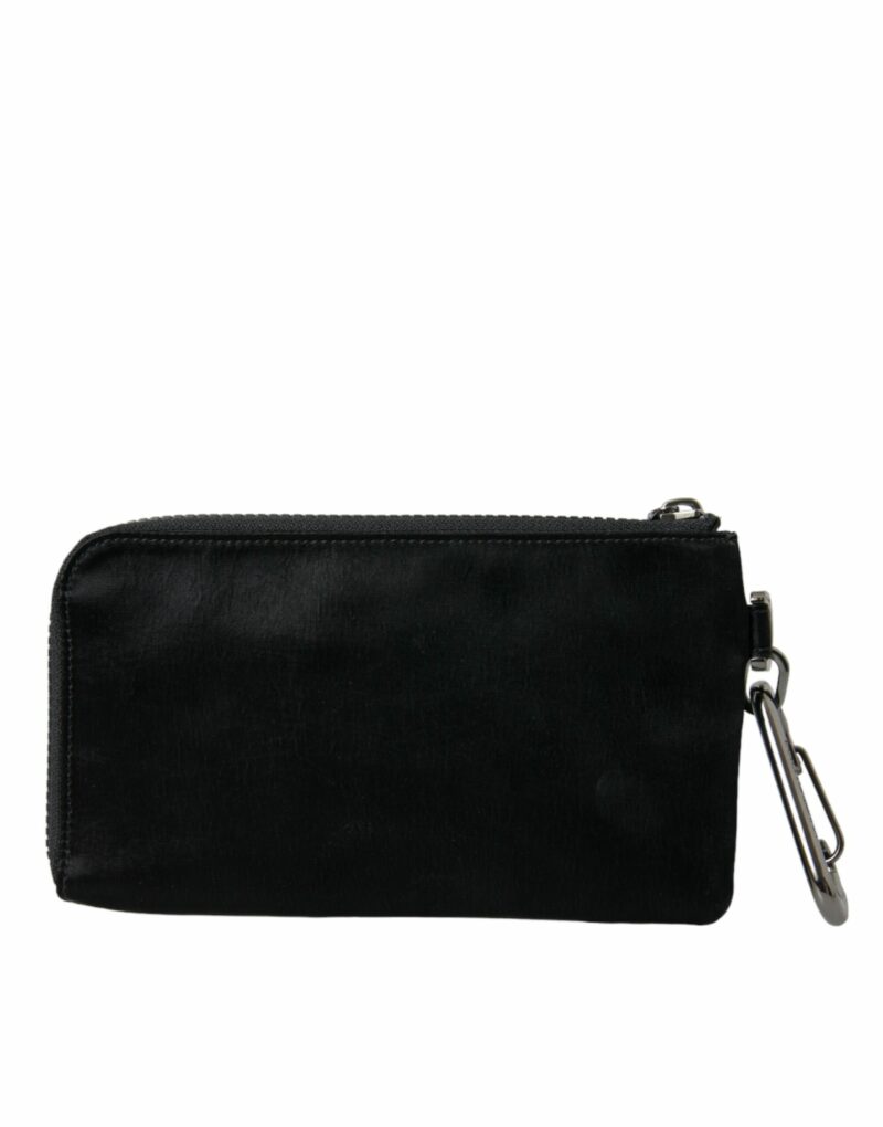 Dolce & Gabbana Sleek Designer Nylon-Leather Pouch in Black - Image 3