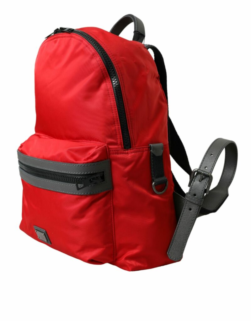 Dolce & Gabbana Elegant Red Nylon-Leather Backpack - Image 2
