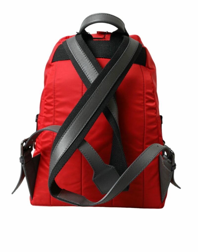 Dolce & Gabbana Elegant Red Nylon-Leather Backpack - Image 3