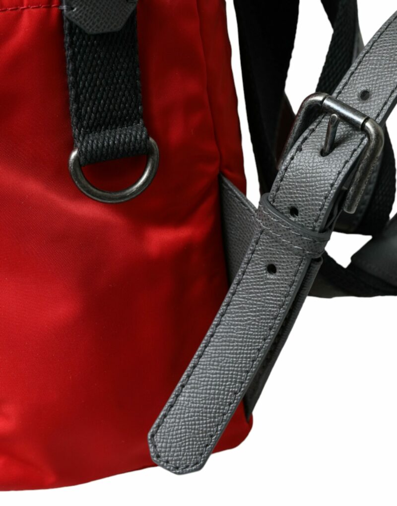 Dolce & Gabbana Elegant Red Nylon-Leather Backpack - Image 5