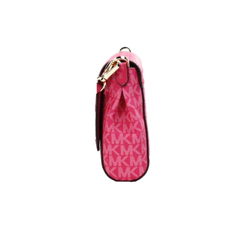 Michael Kors Jet Set Medium Electric Pink Convertible Pouchette Crossbody Bag - Image 2