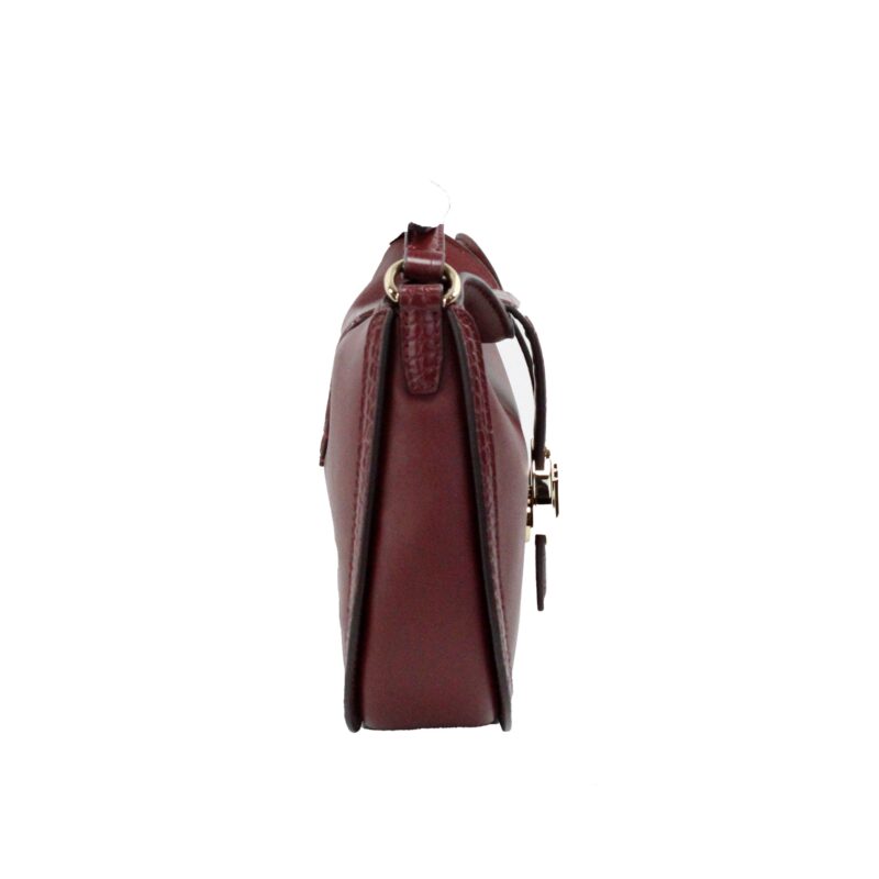 Michael Kors Gabby Small Dark Cherry Leather Foldover Hobo Crossbody Bag - Image 2