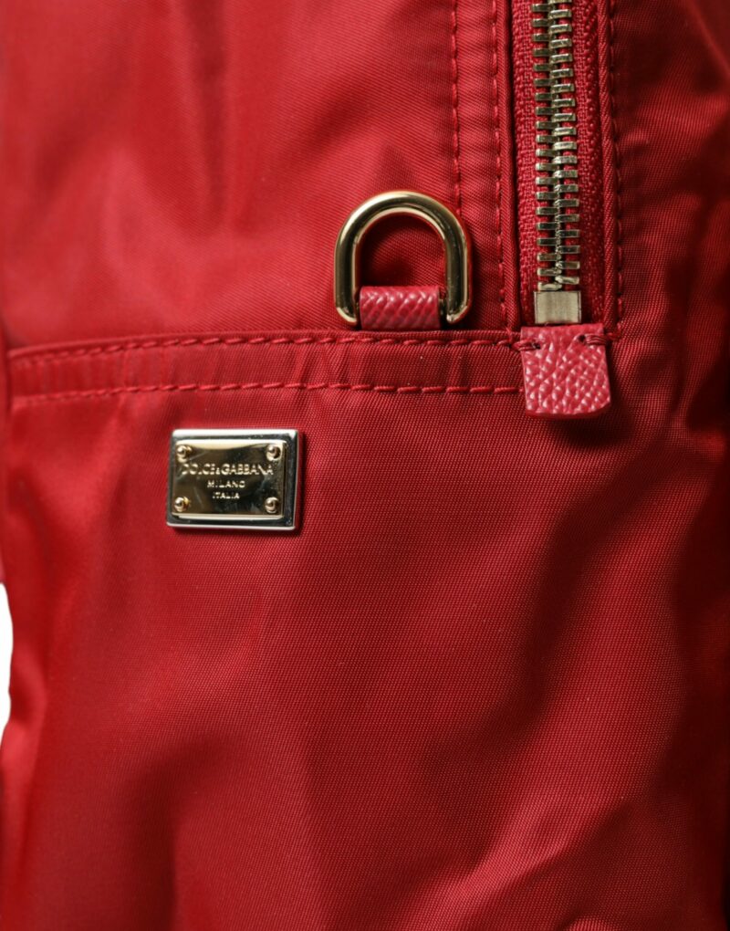 Dolce & Gabbana Embellished Red Backpack with Gold Detailing - Image 7