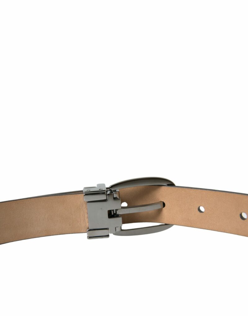 Dolce & Gabbana Elegant Dark Brown Calf Leather Belt - Image 4