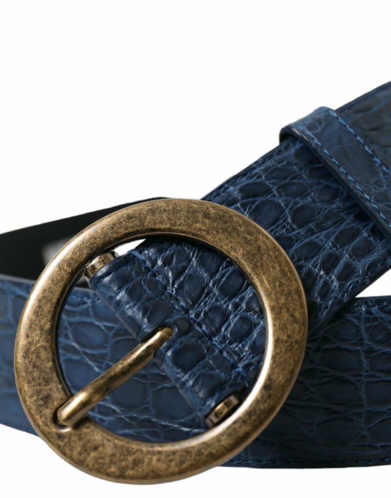 Dolce & Gabbana Elegant Italian Leather Belt with Metal Buckle - Image 2