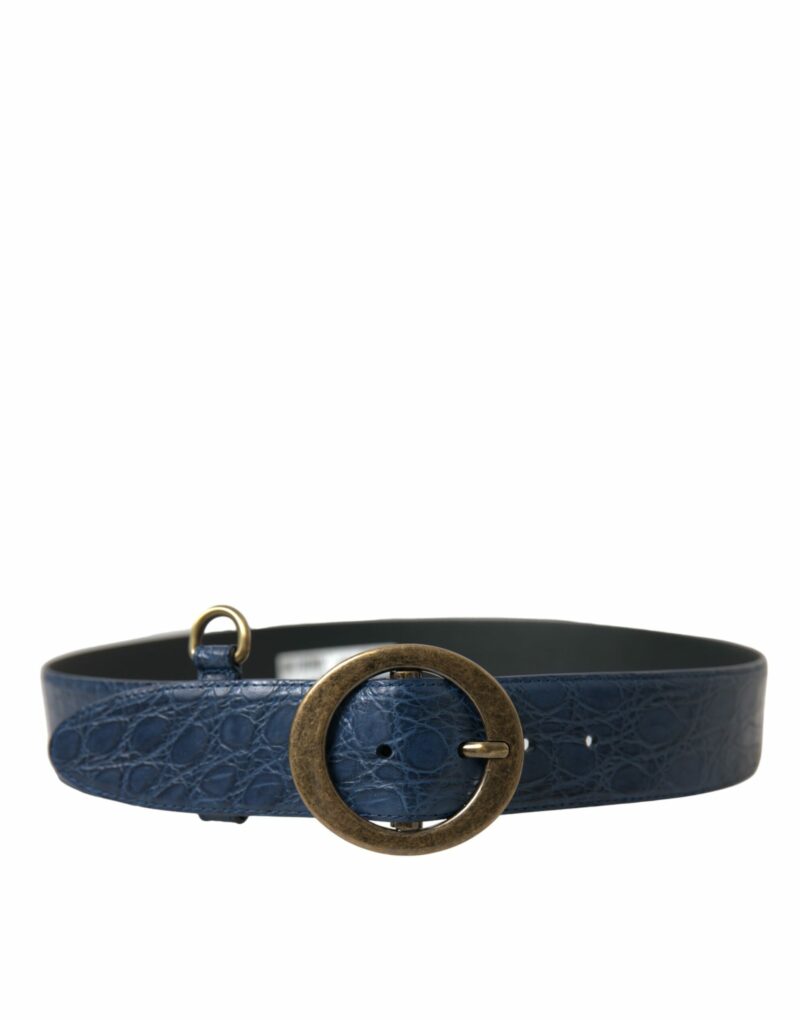 Dolce & Gabbana Elegant Italian Leather Belt with Metal Buckle - Image 4