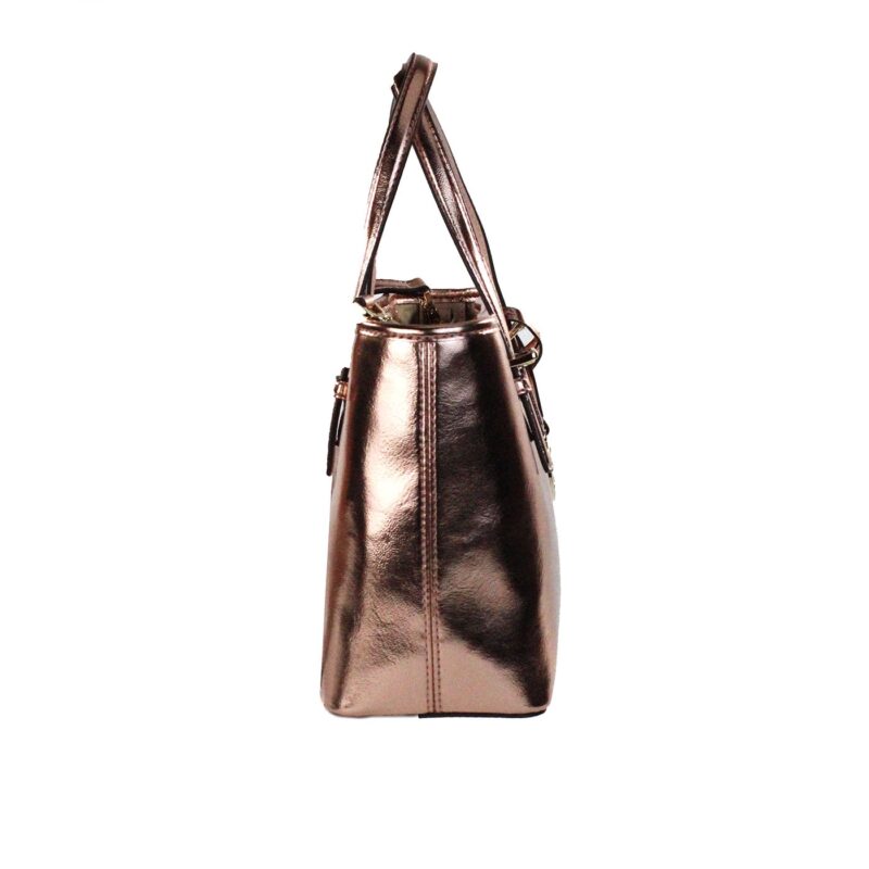 Michael Kors Jet Set Primrose Metallic XS Carryall Top Zip Tote Bag Purse - Image 2