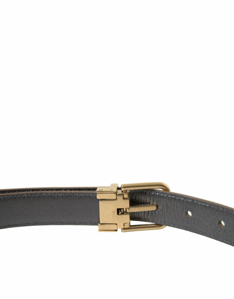 Dolce & Gabbana Metallic Gold Leather Belt - Timeless Elegance - Image 5