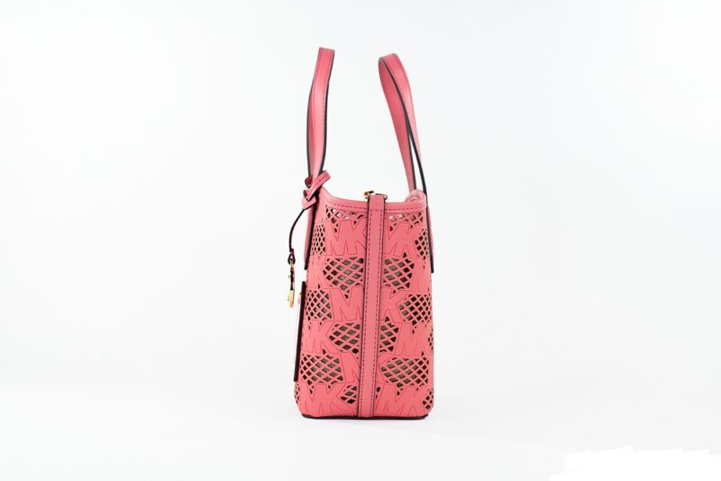 Michael Kors Kimber Small Tea Rose Leather 2-in-1 Zip Tote Messenger Bag Purse - Image 2