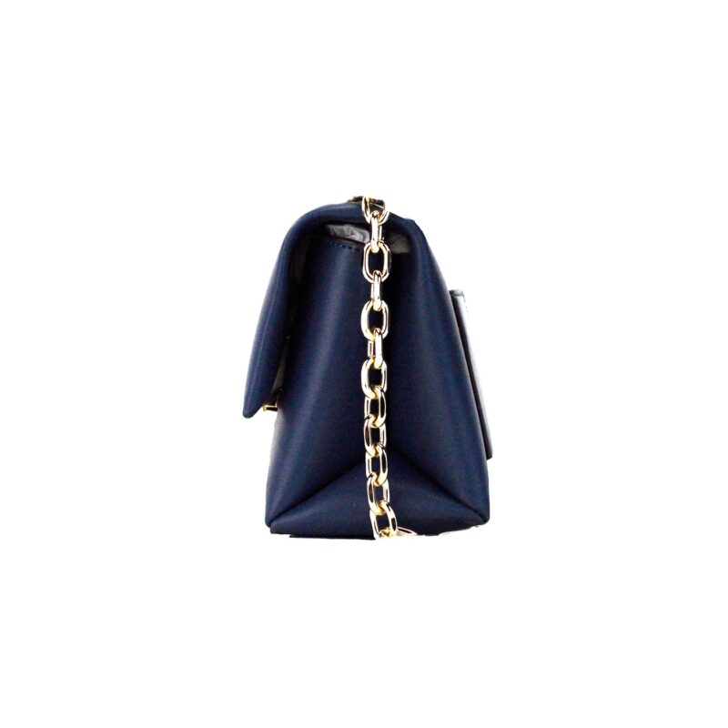 Michael Kors Cece Small Navy Vegan Leather Convertible Flap Crossbody Bag - Image 2