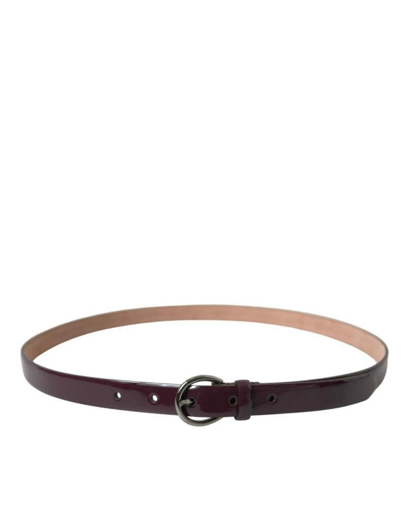 Dolce & Gabbana Elegant Maroon Leather Waist Belt - Image 2