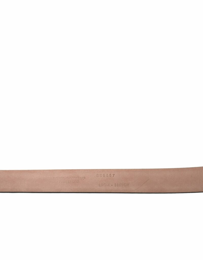 Dolce & Gabbana Elegant Maroon Leather Waist Belt - Image 3