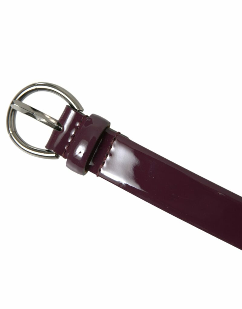Dolce & Gabbana Elegant Maroon Leather Waist Belt - Image 5