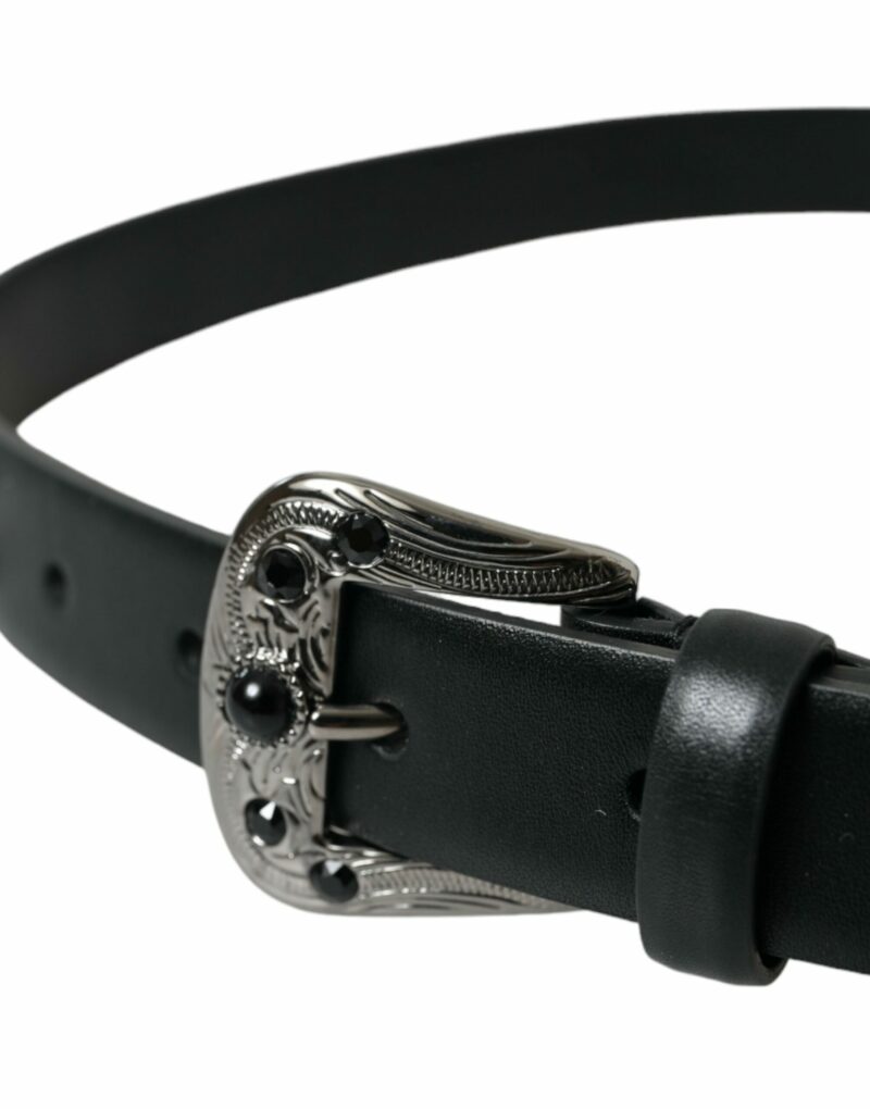 Dolce & Gabbana Engraved Logo Leather Waist Belt - Image 2