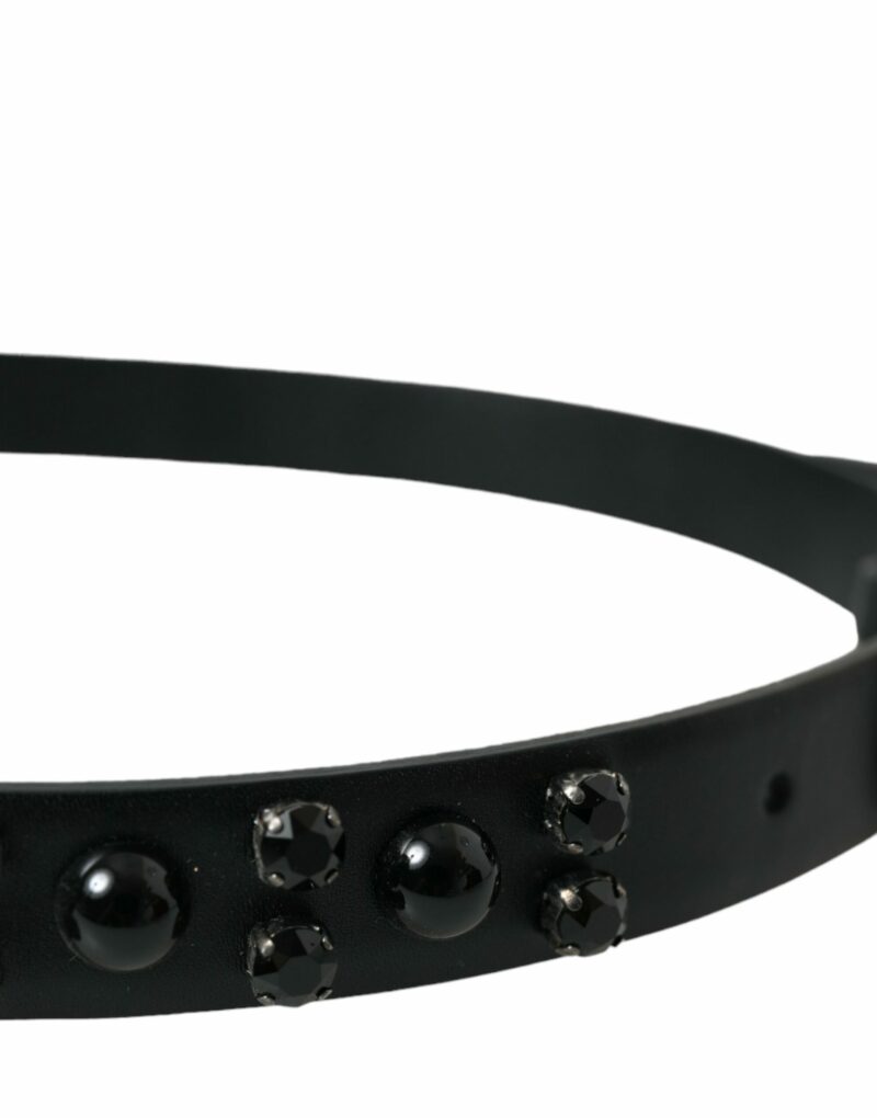 Dolce & Gabbana Engraved Logo Leather Waist Belt - Image 4